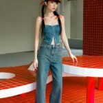 Regular Louise Frayed Hem Denim Jeans Version 2