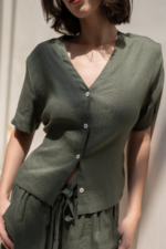 Bella Multi-way V-neck Shirt - Image 3