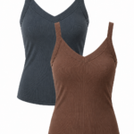 Diana V-Neck Reversible Tank Bundle (Grey Green & Brown)