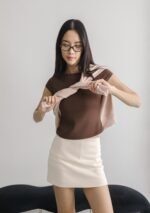 Lara Boat Neck Sleeve Padded Top - Image 2