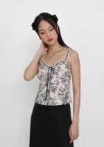 Adrena Ribbon Lace Trim Padded Top (Toile) - Image 14