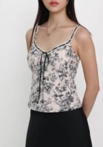 Adrena Ribbon Lace Trim Padded Top (Toile) - Image 15