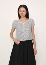 [ETA END AUG] BACKORDER Cindy Lace Trim Top (Stripes) - Image 7
