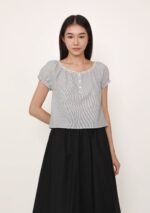 [ETA END AUG] BACKORDER Cindy Lace Trim Top (Stripes) - Image 8
