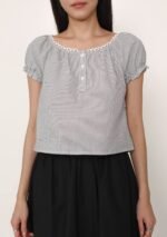 [ETA END AUG] BACKORDER Cindy Lace Trim Top (Stripes) - Image 9