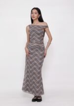 Terra Mesh Padded Boat Neck Top (Prints) - Image 4
