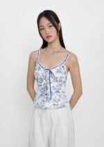 Adrena Ribbon Lace Trim Padded Top (Toile) - Image 9