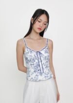 Adrena Ribbon Lace Trim Padded Top (Toile) - Image 10