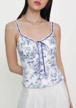 Adrena Ribbon Lace Trim Padded Top (Toile) - Image 11