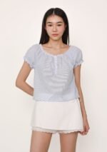 [ETA END AUG] BACKORDER Cindy Lace Trim Top (Stripes) - Image 4