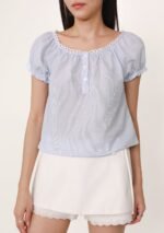 [ETA END AUG] BACKORDER Cindy Lace Trim Top (Stripes) - Image 5
