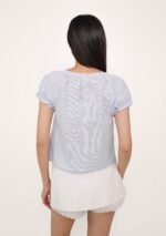 [ETA END AUG] BACKORDER Cindy Lace Trim Top (Stripes) - Image 6