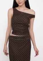 Terra Mesh Padded Boat Neck Top (Prints) - Image 11