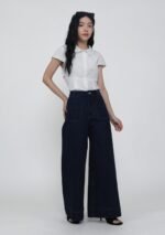 Clark Front Pocket Wide Leg Denim Jeans - Image 14