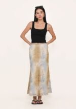 Colette Bias Cut Maxi Skirt (Abstract)
