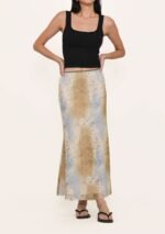Colette Bias Cut Maxi Skirt (Abstract) - Image 2