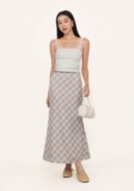 Colette Bias Cut Maxi Skirt (Plaid) - Image 4
