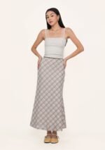 Colette Bias Cut Maxi Skirt (Plaid) - Image 14