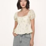 Marcella Sleeve Padded Top (Florals)