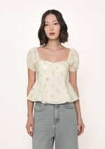 Marcella Sleeve Padded Top (Florals) - Image 3