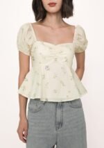 Marcella Sleeve Padded Top (Florals) - Image 4