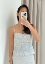 Irina Lace Trim Padded Top (Floral) - Image 3