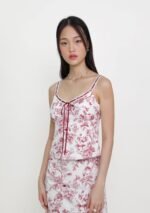 Adrena Ribbon Lace Trim Padded Top (Toile) - Image 4