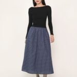 Melanie Flare Midi Skirt (Plaid)