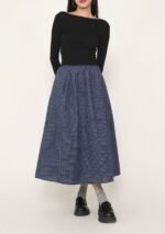 Melanie Flare Midi Skirt (Plaid) - Image 3