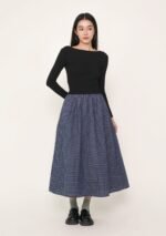 Melanie Flare Midi Skirt (Plaid) - Image 4