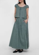 Naya Flare Maxi Skirt (Plaid) - Image 7