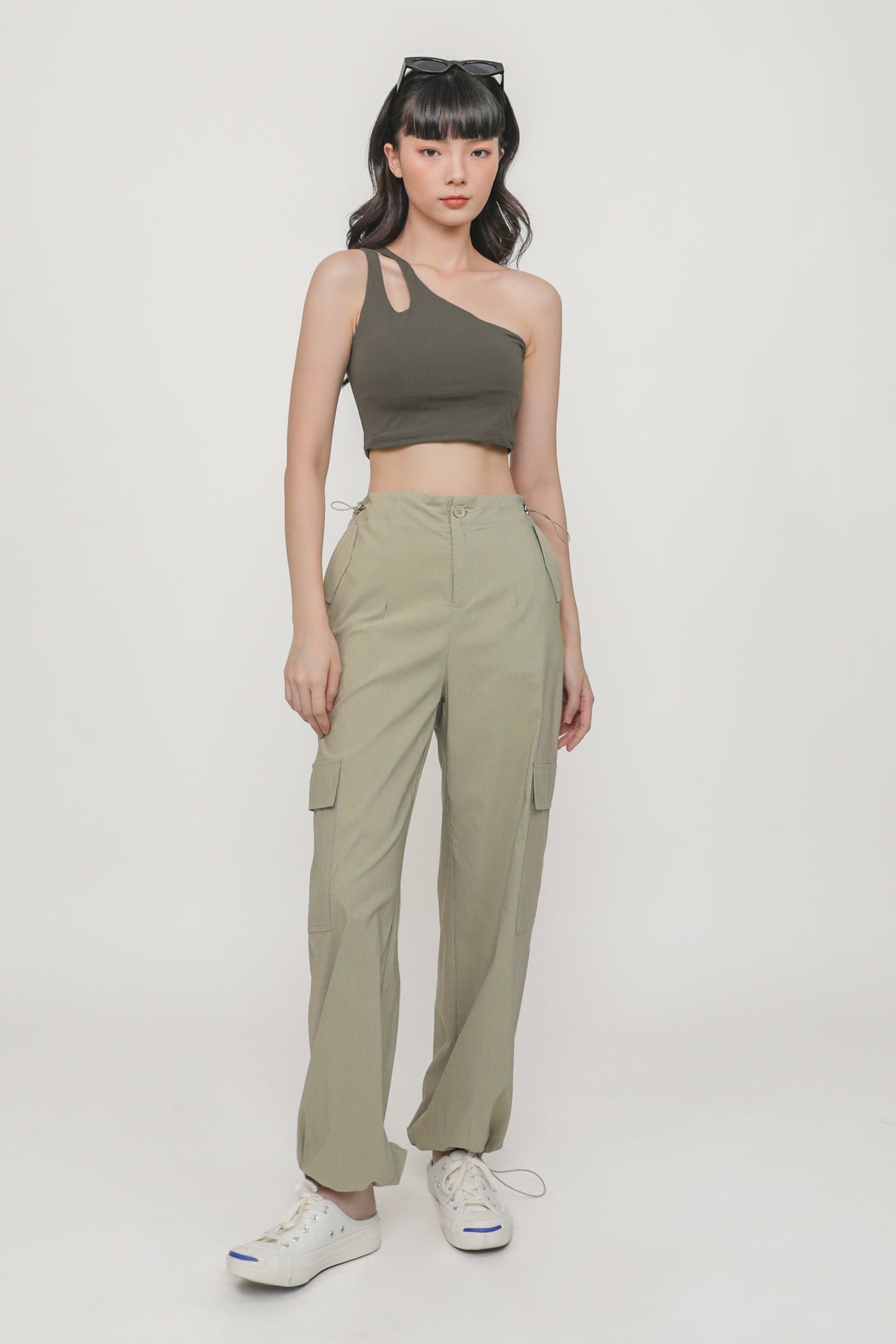 Nikita-Light-sage-Parachute-Cargo-Pants-image-1-The-Tinsel-Rack-Singapore Nikita Parachute Cargo Pants - Image 1