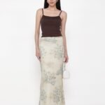 Elara Mesh Fishtail Maxi Skirt (Prints)