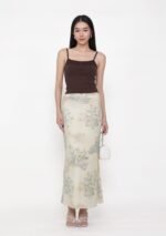 Elara Mesh Fishtail Maxi Skirt (Prints)