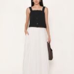 Caprina Pleated Maxi Skirt