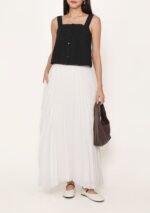 Caprina Pleated Maxi Skirt - Image 4