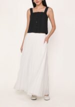 Caprina Pleated Maxi Skirt - Image 5