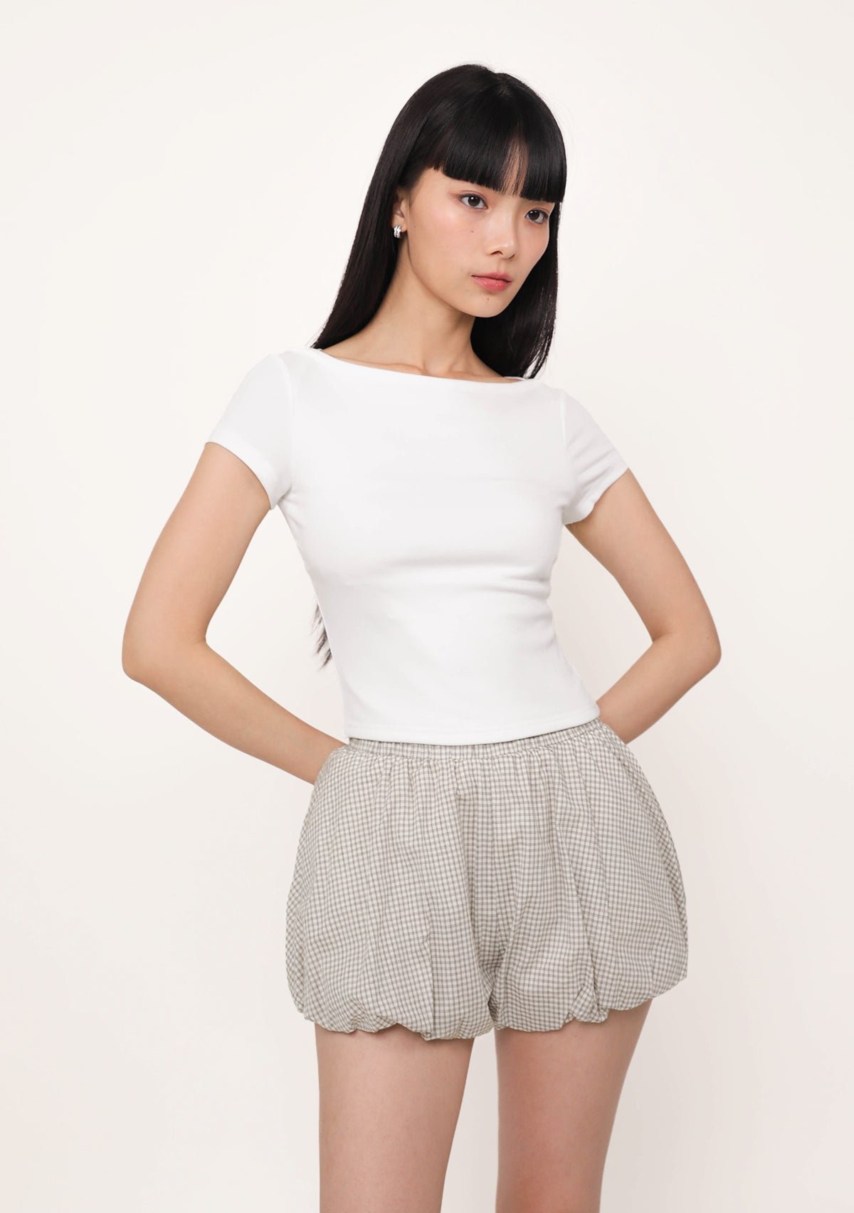 White-Florence-Short-Sleeve-Padded-Top-image-2 Florence Short Sleeve Padded Top - Image 1