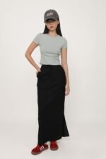 Jaden Linen Drawstring Maxi Skirt - Image 27