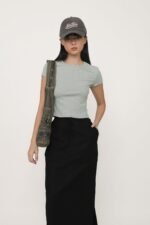 Jaden Linen Drawstring Maxi Skirt - Image 8