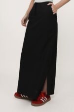 Jaden Linen Drawstring Maxi Skirt - Image 9