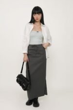 Jaden Linen Drawstring Maxi Skirt - Image 5