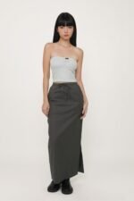 Jaden Linen Drawstring Maxi Skirt - Image 23