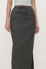 Jaden Linen Drawstring Maxi Skirt - Image 20