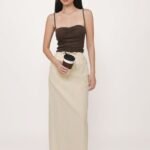 Jaden Linen Drawstring Maxi Skirt