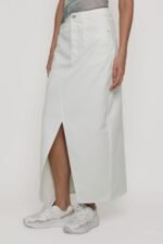 Allison Slit Front Denim Maxi Skirt - Image 9