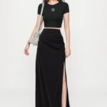 Regular Amina Ruched Side Maxi Skirt