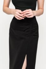 Regular Amina Ruched Side Maxi Skirt - Image 4