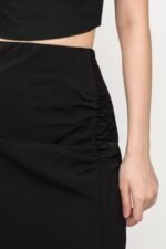 Regular Amina Ruched Side Maxi Skirt - Image 3