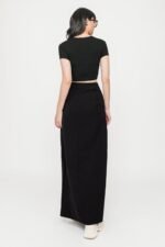 Regular Amina Ruched Side Maxi Skirt - Image 5